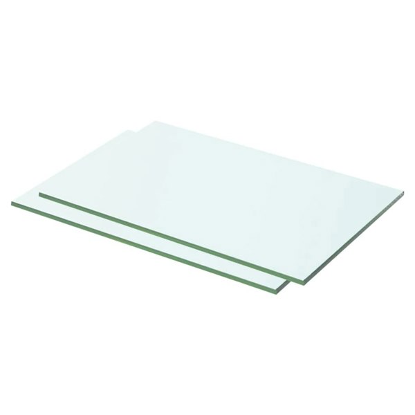 Berkfield Shelves 2 pcs Panel Glass Clear 50x25 cm