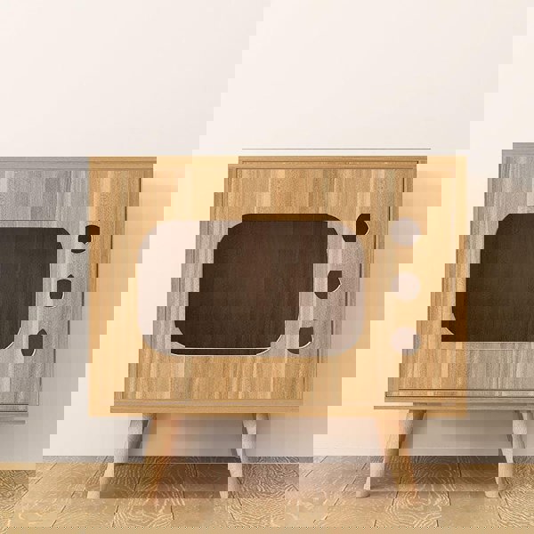 Durame Bedside Table With Pet House, Cat House-Weilai Concept-Weilai Concept