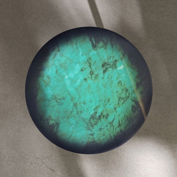 Pearce Side Table, Stainless Steel & Ceramic Stone-Rit Concept-Rit Concept