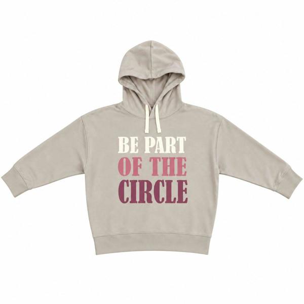 Onomato! Women's 100% Cotton Hoodie Be Part of the Circle Size XL Lilac