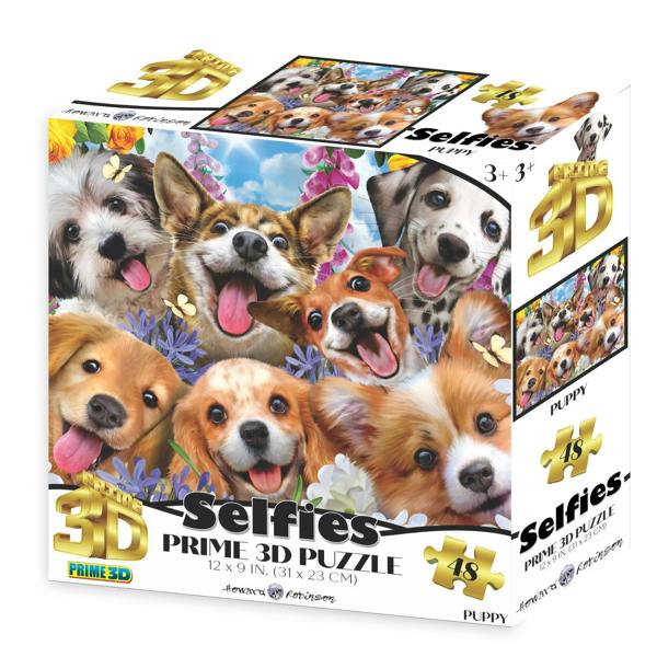Prime 3D Puzzles Prime 3D Howard Robinson Puppy Selfie 48 Piece Puzzle