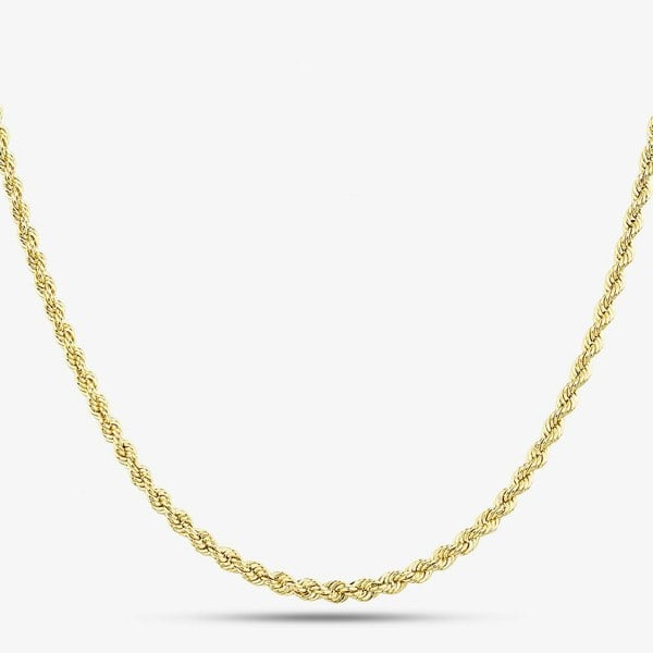 T. H. Baker 9ct Yellow Gold 16 Inch Rope Chain HLRP-220-9Y-16