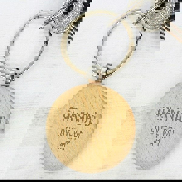 Personalised Memento Company Personalised Free Text Wooden Keyring