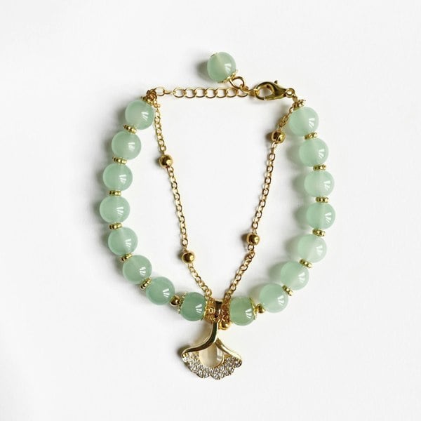 Luxe Tones Kaiya Aventurine Double Layer Charm Bracelet