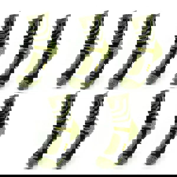 Anyfootwear 5 Pairs One Size 5-11 Green Cotton Compression Trekking Socks