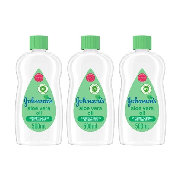 Johnsons Johnson's Baby 500m Aloe Vera Oil x3