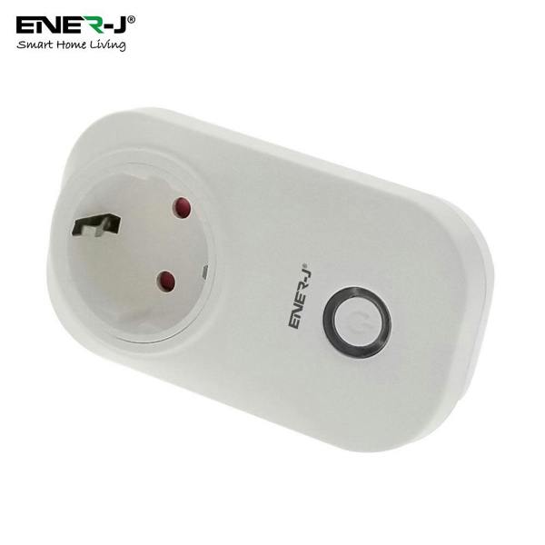 ENER-J 1600W WiFi Smart EU Plug with Energy Monitor, Smart Socket, App & Voice Control, Alexa & Google Home Compatible