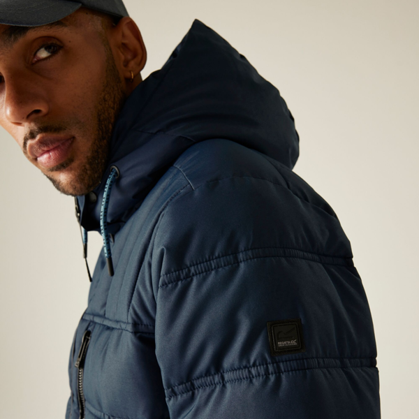 Regatta Mens Leeshaw Padded Jacket - Navy/Spring Lake