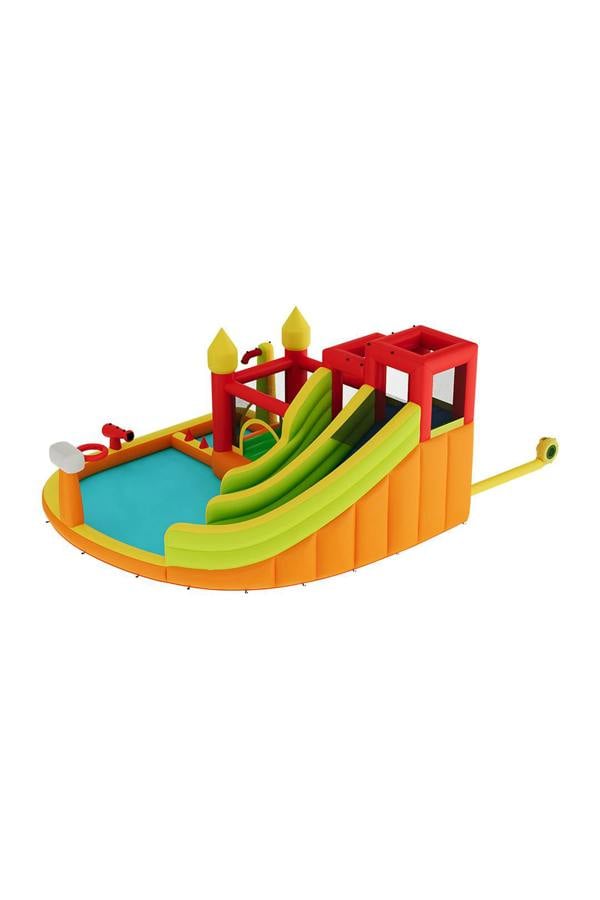 Living and Home Inflatable Trampoline Bounce House with Long Slide
