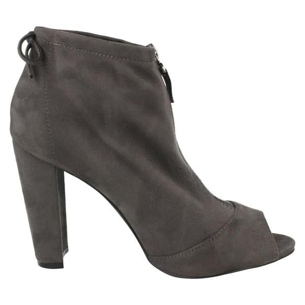 Spot On Ladies Spot On Peep Toe Ankle Boots
