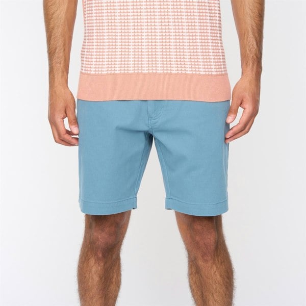 Gabicci G54V01 Mens Washed Stretch Twill Shorts Gabicci Classic - AQUA