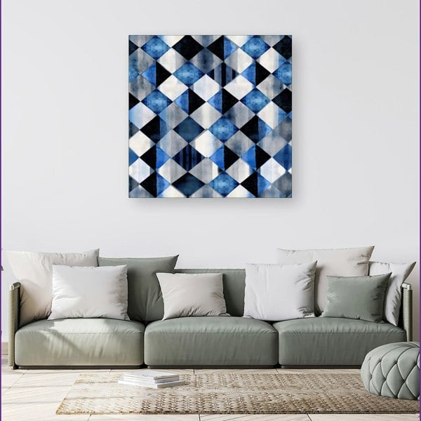 Warren Reed Square Checkered Pattern Canvas