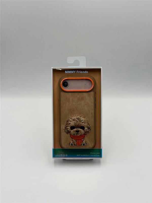 Nimmy Friends Nimmy Big Eye Cute Pet Poodle Dog Case with MagSafe for iPhone 17 Air 6.5" Brown Orange - N-XDY-IP17-AIR-04