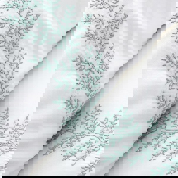 Bianca Embroidery Leaf 180 Thread Count Cotton Duvet Cover Set