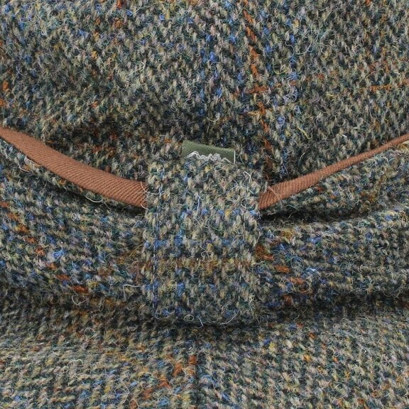 Heather Hats & Accessories Harris Tweed Wide Brimmed Bucket Hat, Cotton Lining, Outdoor Wear, Seaweed Green