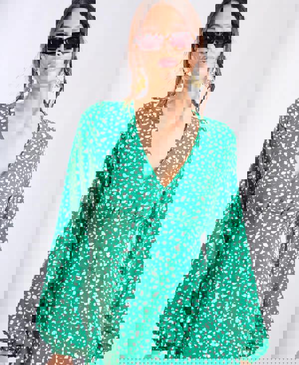 Green Spot Midi Dress