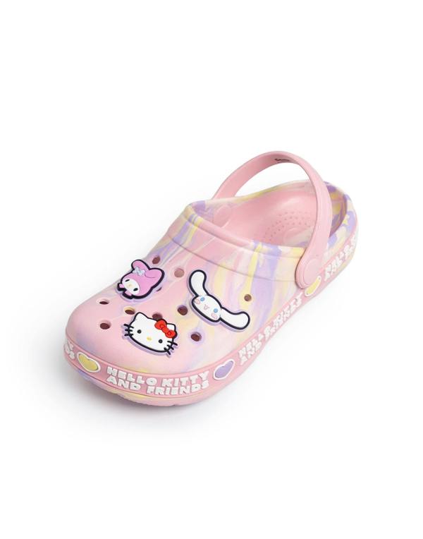 Hello Kitty Girls Pink Multi Character Clogs