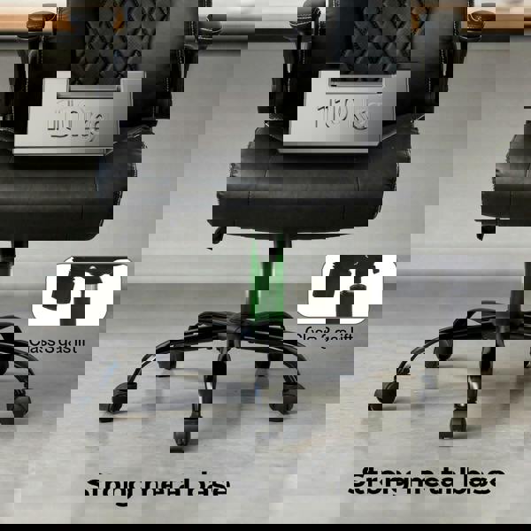 Levede Executive Office Chair PU Leather Reclining Desk Chair Flip-Up Armrests