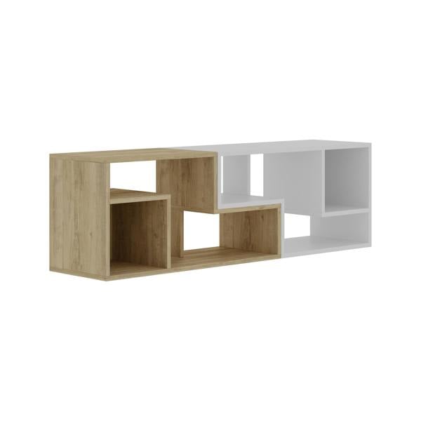 Decortie Modern Glis Corner TV Unit Versatile Design for TVs Up to 35 Inches Adjustable TV Shelf Media Centre