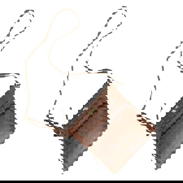 Assots London 'AGATHA' Distressed Tan Vintage VT Real Leather Crossbody Bag