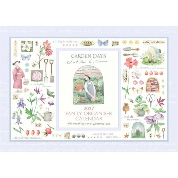 Judith Glover, Garden Days A4 Family Organiser 2027, Family Planners, Month To View, Lifestyle, Gift