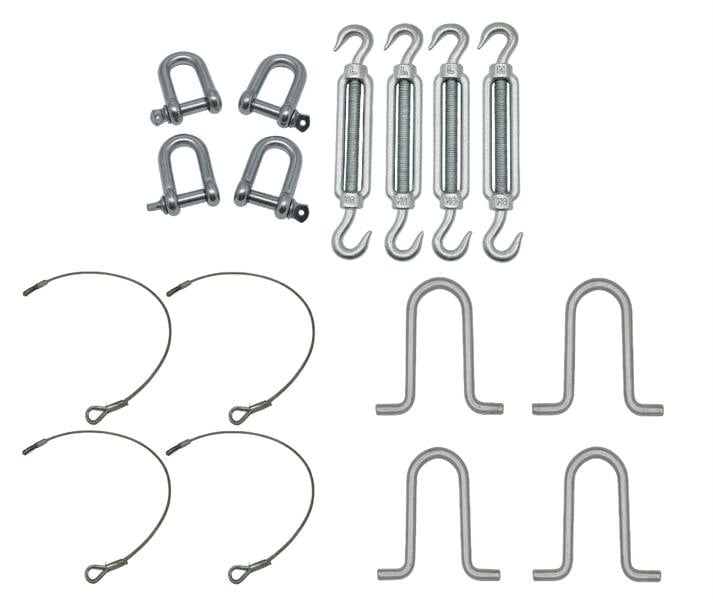 Static Caravan Tie Down Kit with U Bolt Anchors (Restraining Tether Mobile Home Siting)