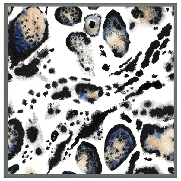 Benjamin Tate Design Leopard print with blue (Picutre Frame)