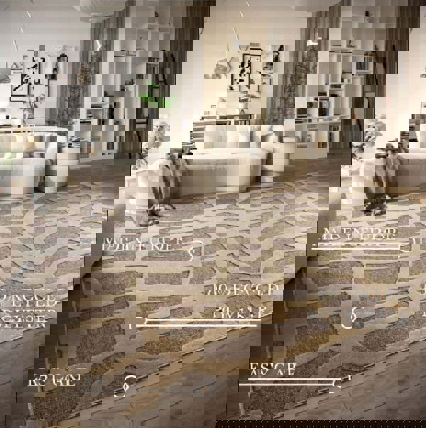 The Rugs Geometric Design Short Pile Rug - Modern Comfort