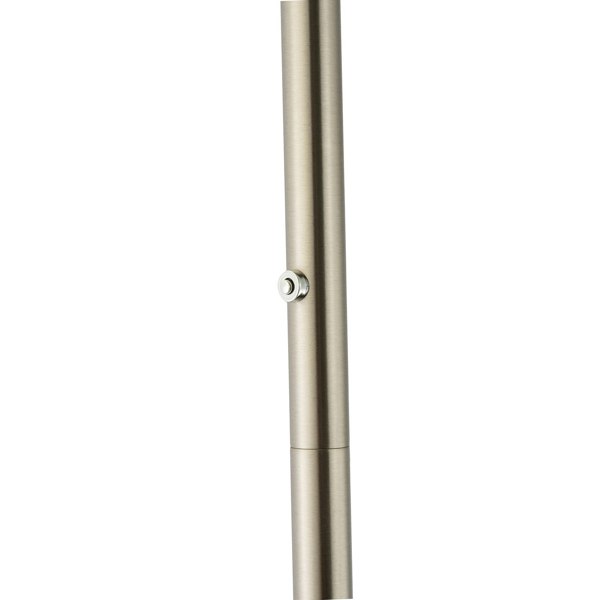 Modern LED Uplighter Metal Floor Lamp in Satin Nickel with Memory Dimmer Button Image 4