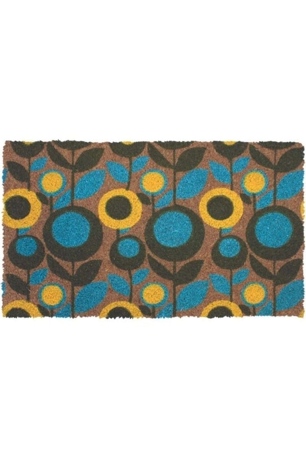 Abstract Floral Coir Doormat Gainsborough 40x70 cm