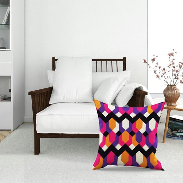 Warren Reed Coloured Abstract Pattern Floor Cushion