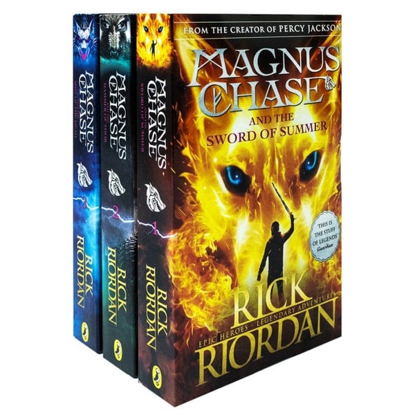 Puffin Magnus Chase and the Gods of Asgard 3 Books Collection Set by Rick Riordan - Book 1-3