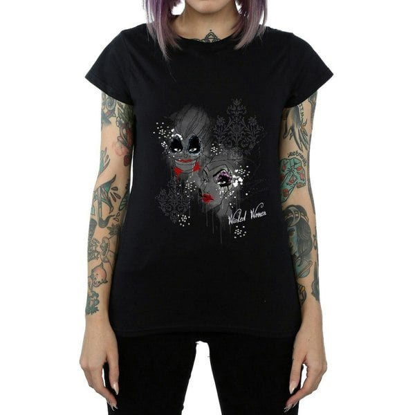 Disney Womens/Ladies Wicked Villains Cotton T-Shirt - Black