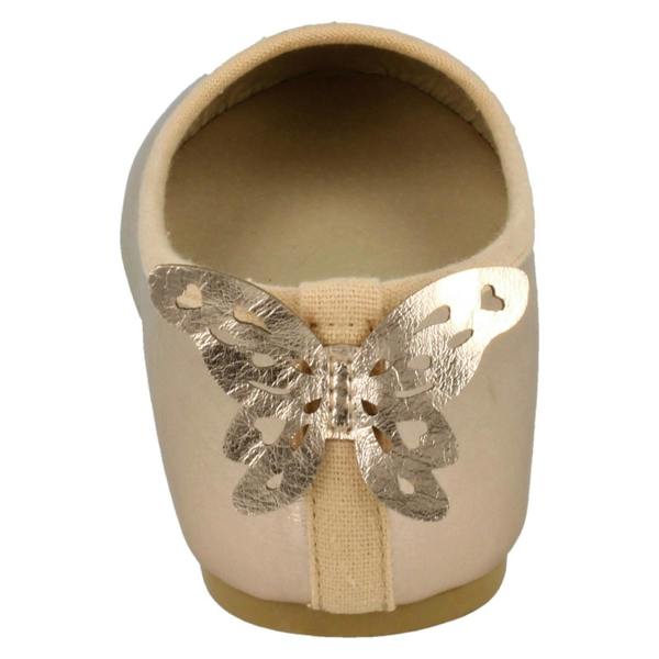 Spot On Girls Spot On Butterfly Heel Trim Ballerinas