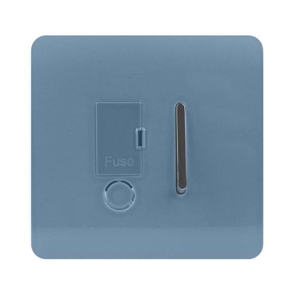 Trendi Switch 13 Amp Fused Spur with Flex Outlet in Sky Blue