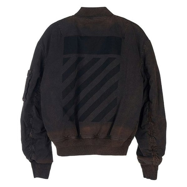 Off-White Diag Tab Vintage Black Bomber Jacket S