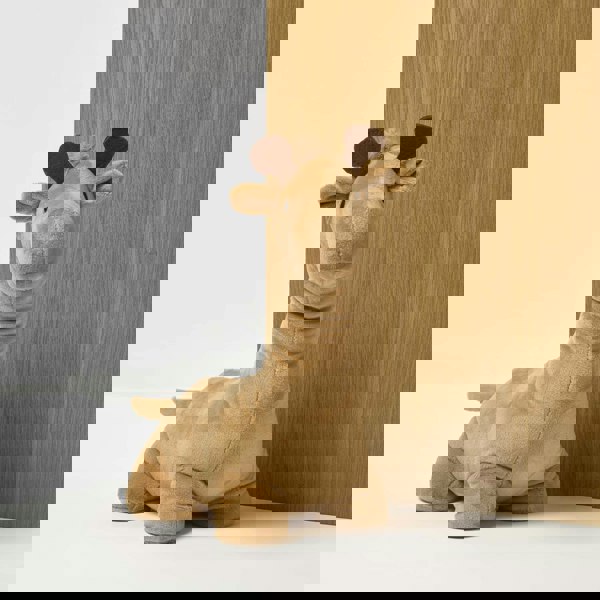 HOMESCAPES Luxury Fabric Giraffe Doorstop Set of 2