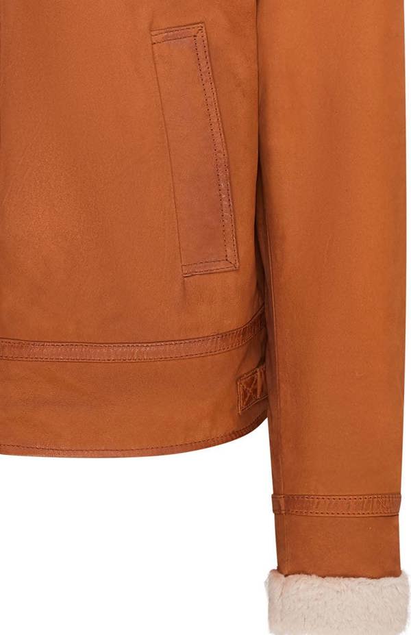 Infinity Leather Mens Real Sheep Suede Bomber Aviator Jacket - Sandnes