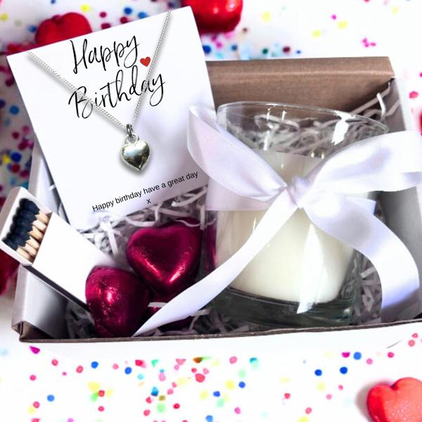 Aye Do Gifts Small Happy Birthday Gift Hamper Necklace, Chocs & Candle