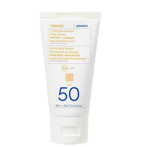 KORRES Sun Care Yoghurt Tinted Sunscreen Face Cream SPF50 50ml