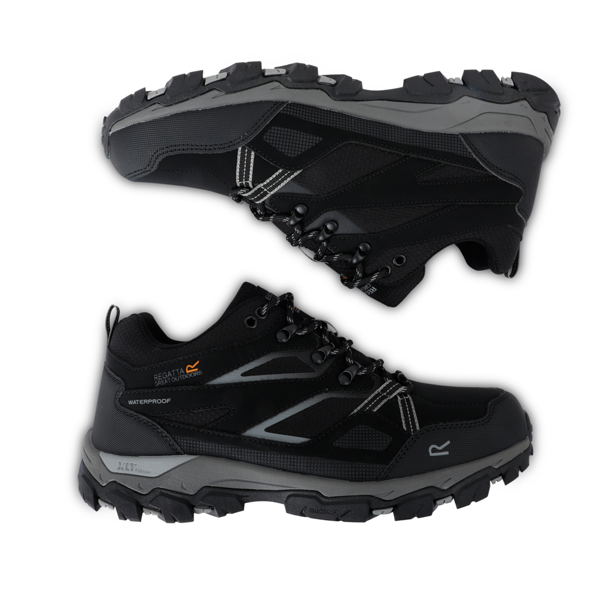 Regatta Mens Holcombe 3 Low Walking Boots - Black/Granite