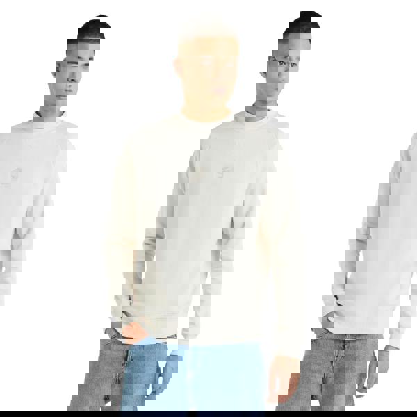 Umbro Mens Logo Sweatshirt - White Sand