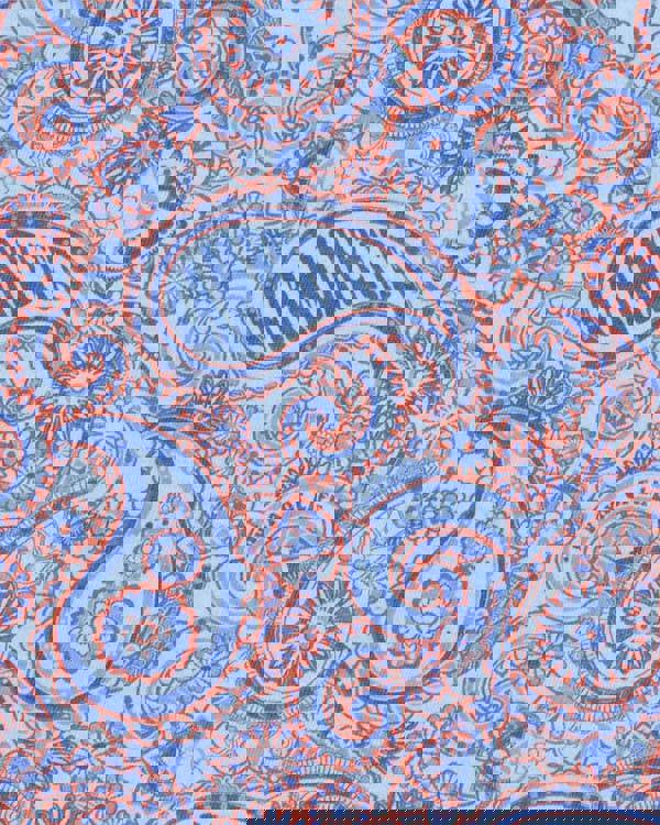 Lambretta Mens All Over Paisley Branded Retro Casual T-Shirt