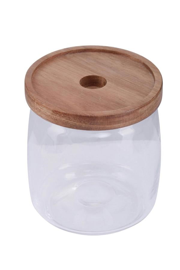 Maison by Premier Tromso Glass Storage Jar with Acacia Lid 860 ml