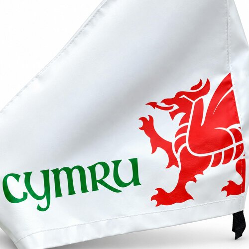 HTD Caravan Hitch Cover Wales Cymru Welsh Dragon White Faux Leather HTD