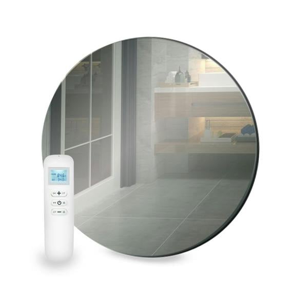 Mirrorstone Heating 320w Round Mirrored Wi-Fi Infrared Heating Panel