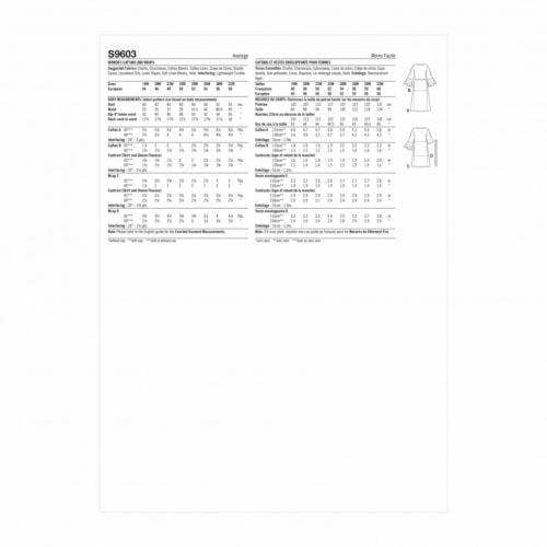 Simplicity Sewing Pattern 9603, Caftans, Dresses, Jackets, Robes for Women, FF (18W-20W-22W-24W) - Intermediate