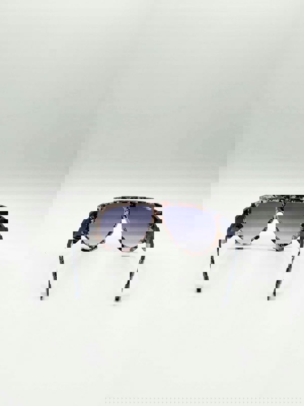 SVNX Oversized Rounded Sunglasses Brown Black