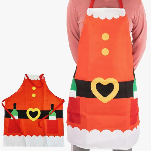 Santa Apron Christmas-Themed Festive Apron for Holiday Cooking, Baking and Party Wear image 9