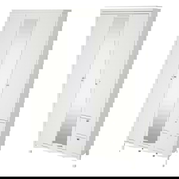Furniture To Go Madrid Wardrobe with 2 doors + 1 mirror door + 2 drawers White